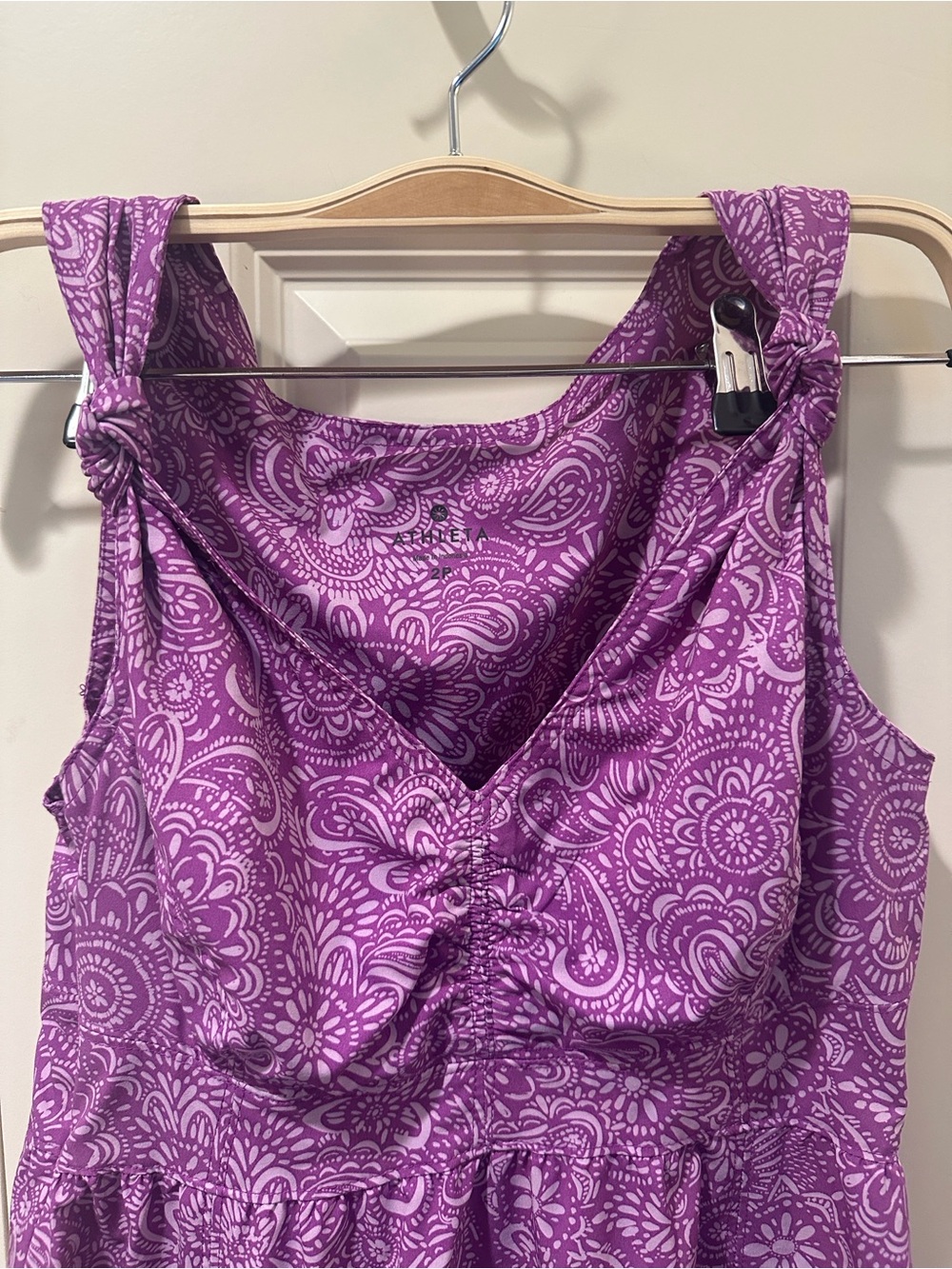 Athleta Purple Lace-Trim Chemise Dress - Picture 3 of 9